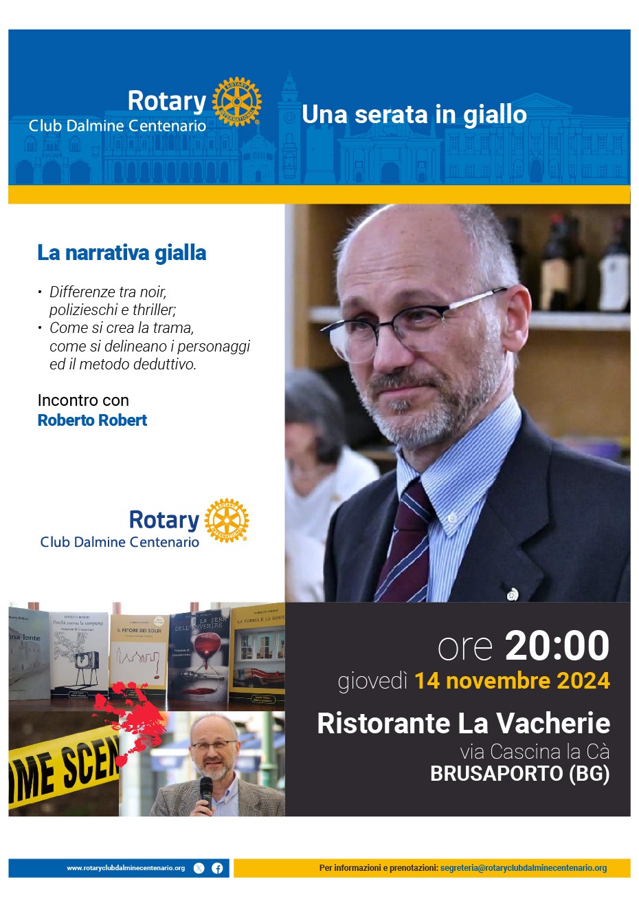 Roberto Robert, serata in giallo, 14 novembre